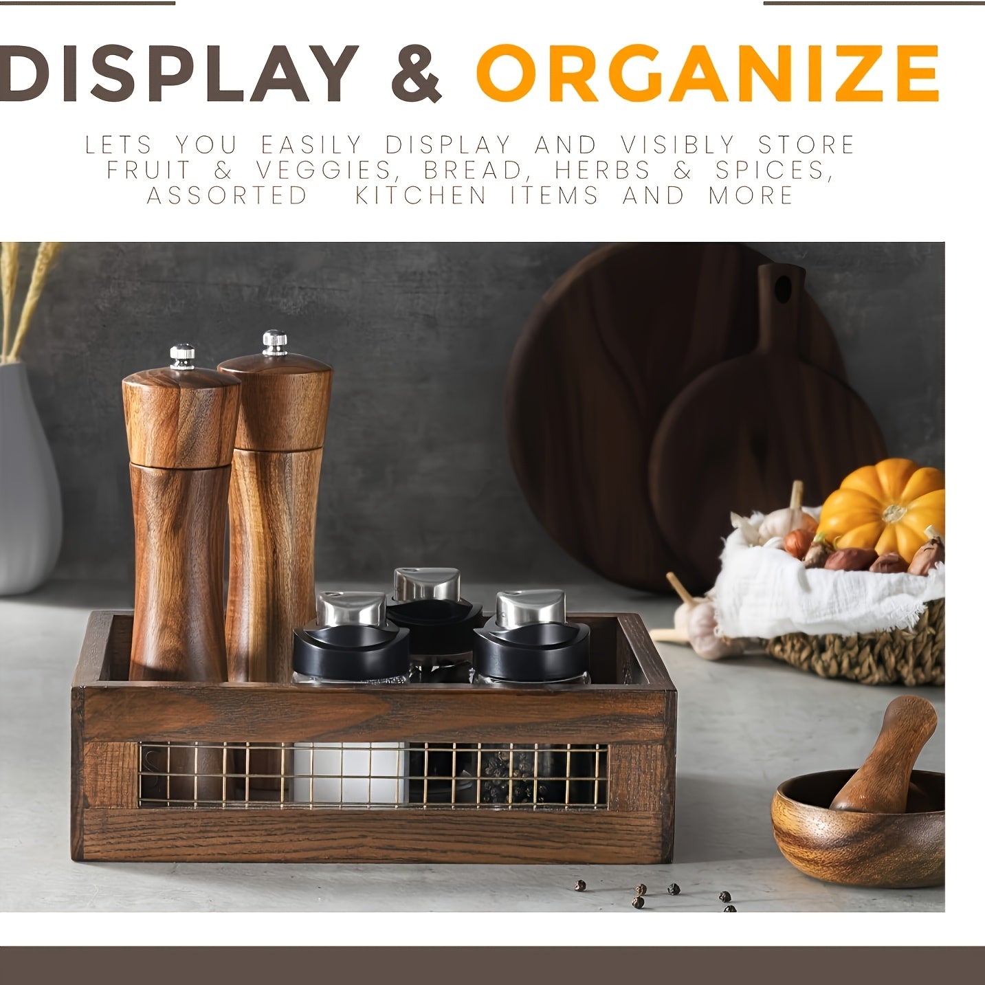 Modern 3pcs Stackable Home Storage Bins – portable space-saving storage, 3pcs Classic Wooden Storage Basket Set - Open Design Easy to Take And Place, designed for American homes, daily convenience and practical gifting