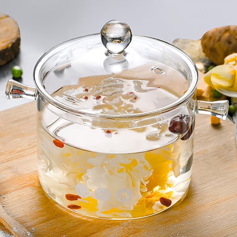 Drinkware – Space-Saving 68oz Borosilicate Glass Cooking Pot – versatile meal preparation, Spa