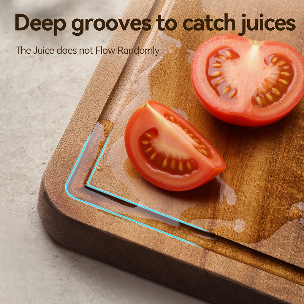 Heavy-Duty Kitchen Cutting Board – durable food prep and serving, XXL Acacia Cutting Board - Durable Wooden Chopping Board Extra Large Charcuterie Cheese Serving, designed for American homes, daily convenience and practical gifting