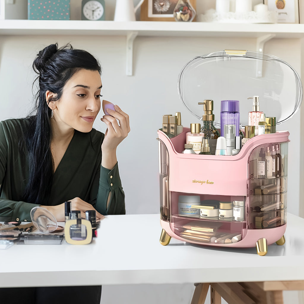 Premium Stackable Storage Drawer – smooth-access cabinet organization, Makeup Storage Organiser with Clear Lid Skincare Organiser Drawers Beauty Holder Cosmetic Organisers for, designed for American homes, daily convenience and practical gifting