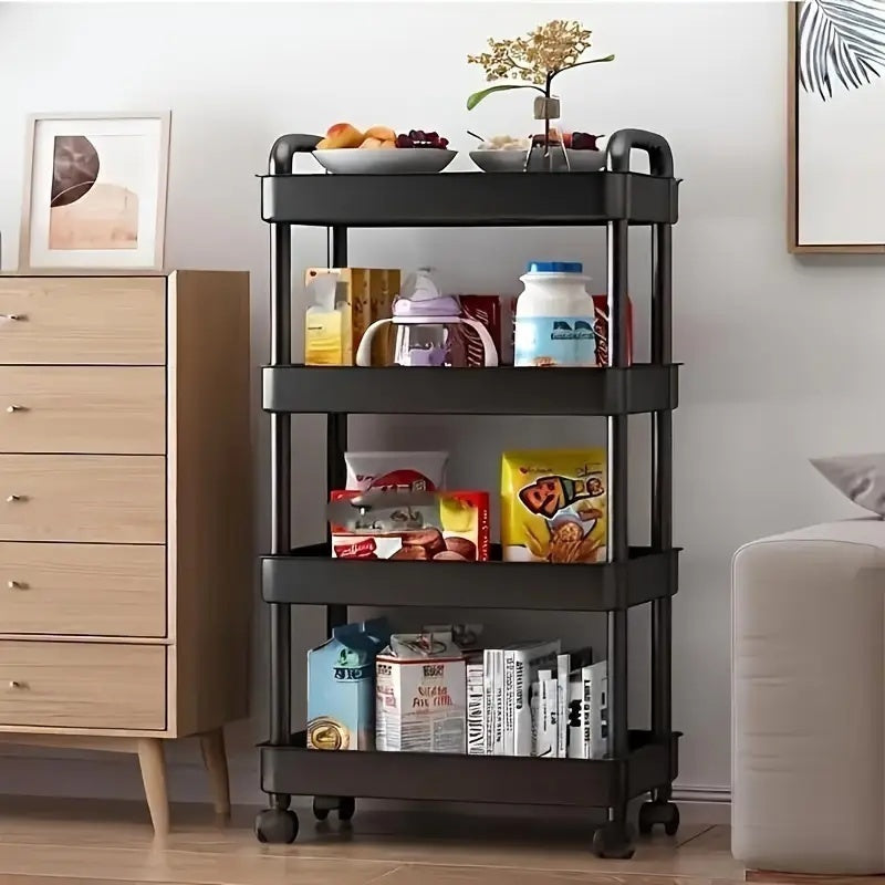 Smart Adjustable Home Storage Rack – durable multi-purpose storage, Trolley with 3 And 4 Storage Shelves Bedroom And Bathroom Floor to Ceiling Multi-Layer, designed for American homes, daily convenience and practical gifting