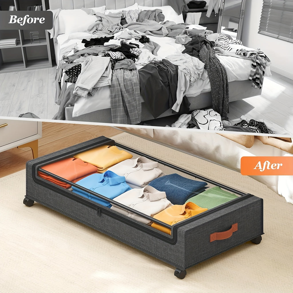 Premium Stackable Storage Drawer – smooth-access cabinet organization, 2-Pack Wheeled Under Bed Storage Box Under Bed Storage Box Under Bed Shoe Rack, designed for American homes, daily convenience and practical gifting