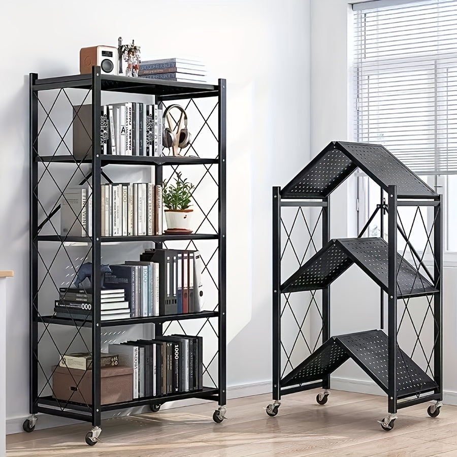 Modern Adjustable Home Storage Rack – durable multi-purpose storage, 3 4 5-Tier Outdoor Storage Rack No Assembly Required Multi-Layer Storage Rack with Wheels, designed for American homes, daily convenience and practical gifting