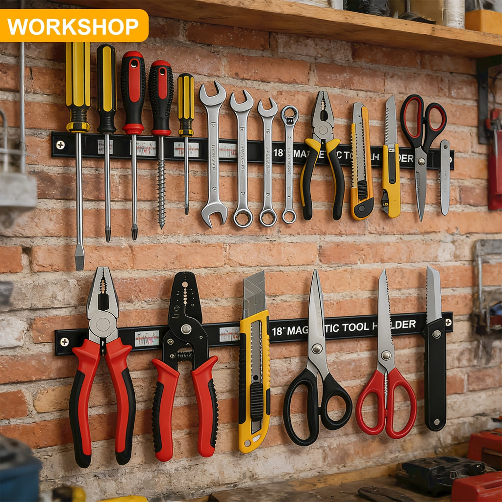 Smart 8pcs Adjustable Home Storage Rack – durable multi-purpose storage, 18-Inch Magnetic Tool Bar 8pcs Set Heavy-Duty Metal Tool Magnetic Strip Suitable for Garage, designed for American homes, daily convenience and practical gifting