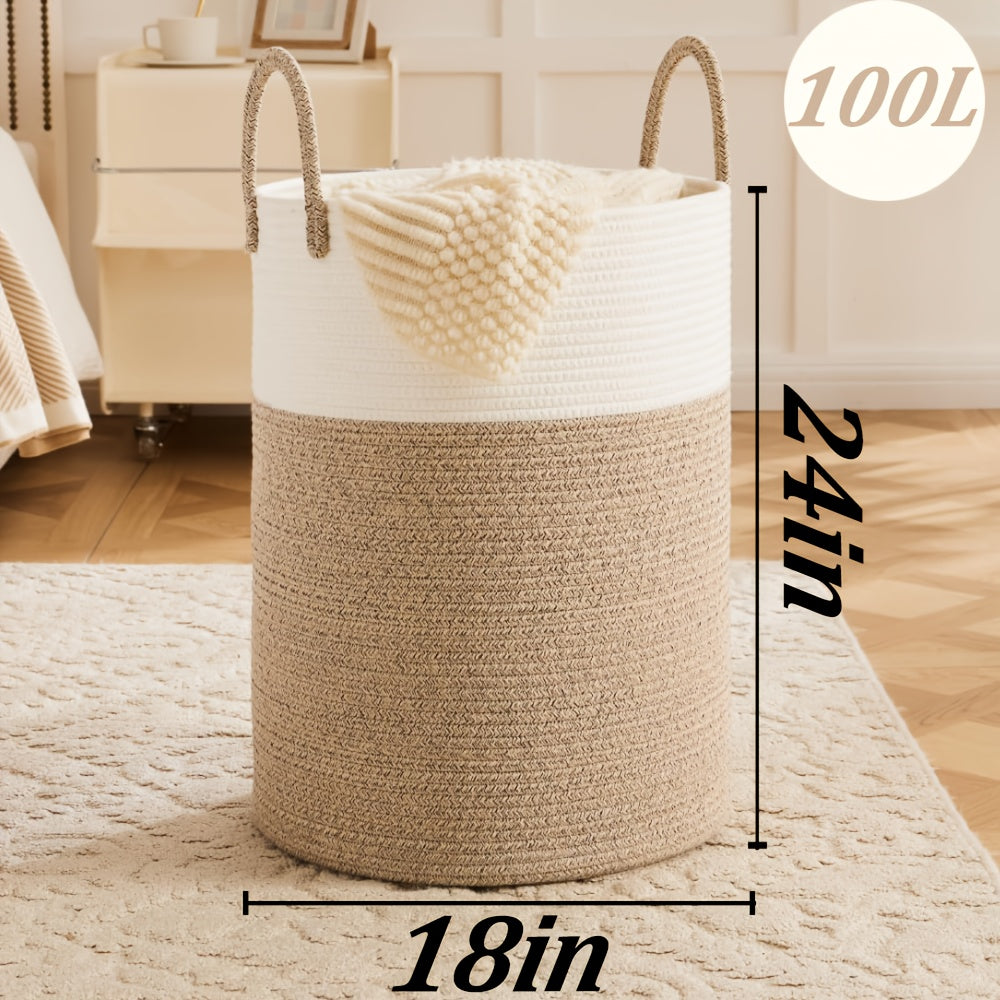 Home Living Essential – Collapsible Laundry Basket Woven Rope Laundry Hamper 12 15gal 15 85gal 21 13gal