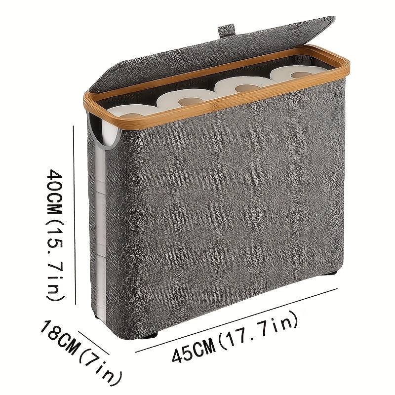 Toilet Paper Basket, Toilet Paper Storage - Ultimate Bathroom Storage with Lid, Large Toilet Paper Holder Can Hold 9 Rolls, Bathroom Toilet Paper Storage Cabinet, Toilet Paper Storage Containers