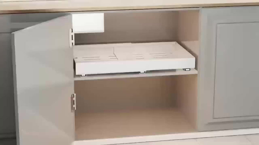 Expandable Pull Out Cabinet Organizer, Heavy-Duty Carbon Steel Slide-Out Drawer, Silent Sliding Roll-Out Shelf With Adhesive Nano Film Or Screw Installation, Rust-Resistant Storage Rack For Kitchen, Bathroom, And Pantry, Gift For Mother'S Day