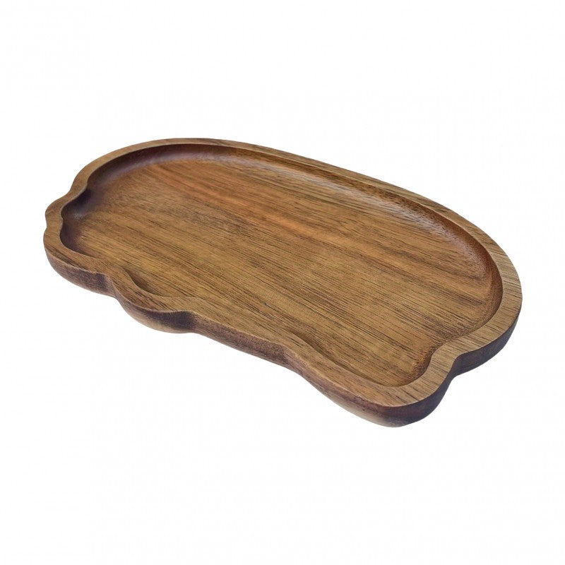 Heavy-Duty Reusable Drinkware Set – easy-access beverage storage, Rectangular Acacia Wood Tray Solid Wood Dinner Plate Heat-Resistant Bread Board And Tea Cup, designed for American homes, daily convenience and practical gifting