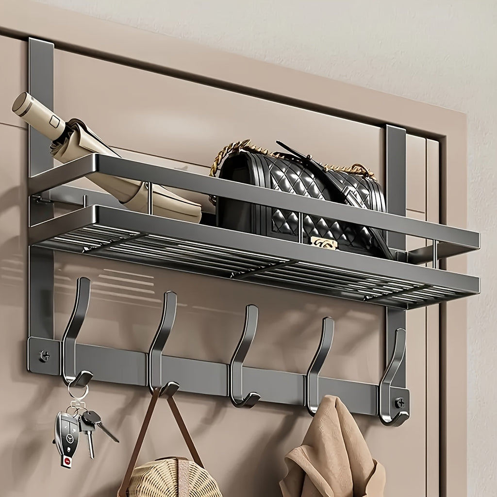 Modern Adjustable Home Storage Rack – durable multi-purpose storage, Multifunctional Metal Easy-Install Over-the-Door Storage Rack for Bedroom Bathroom Kitchen Organization A Perfect Gift, designed for American homes, daily convenience and practical