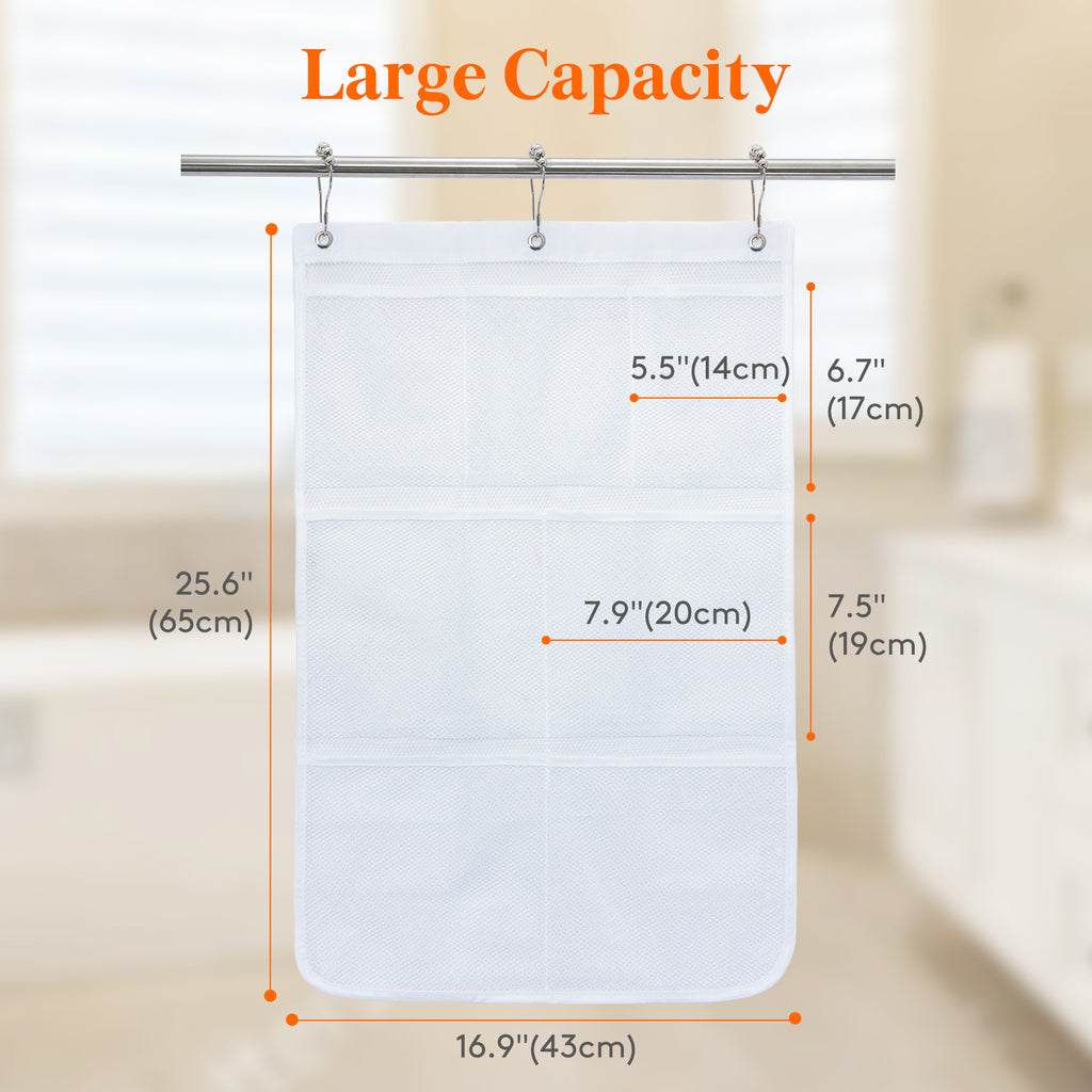 Easy-Access 1/2/3/4 Pack Home Storage Organizer – space-saving everyday organization, 7 Pocket Hanging Mesh Shower Caddy Quick-Dry Portable Bathroom Organizer for Soap Shampoo Cruise, designed for American homes, daily convenience and practical gifti