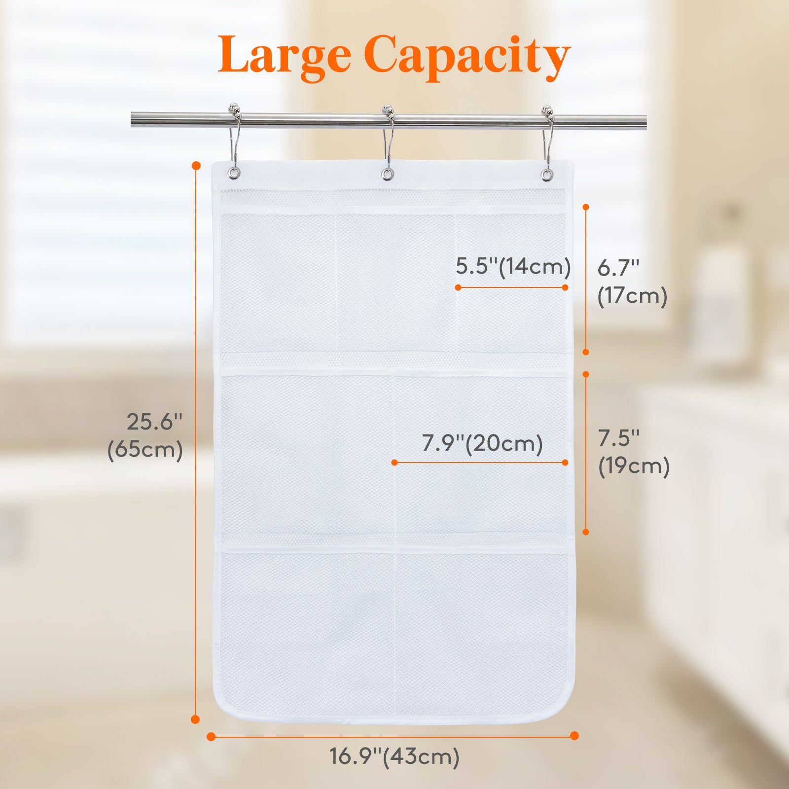Easy-Access 1/2/3/4 Pack Home Storage Organizer – space-saving everyday organization, 7 Pocket Hanging Mesh Shower Caddy Quick-Dry Portable Bathroom Organizer for Soap Shampoo Cruise, designed for American homes, daily convenience and practical gifti