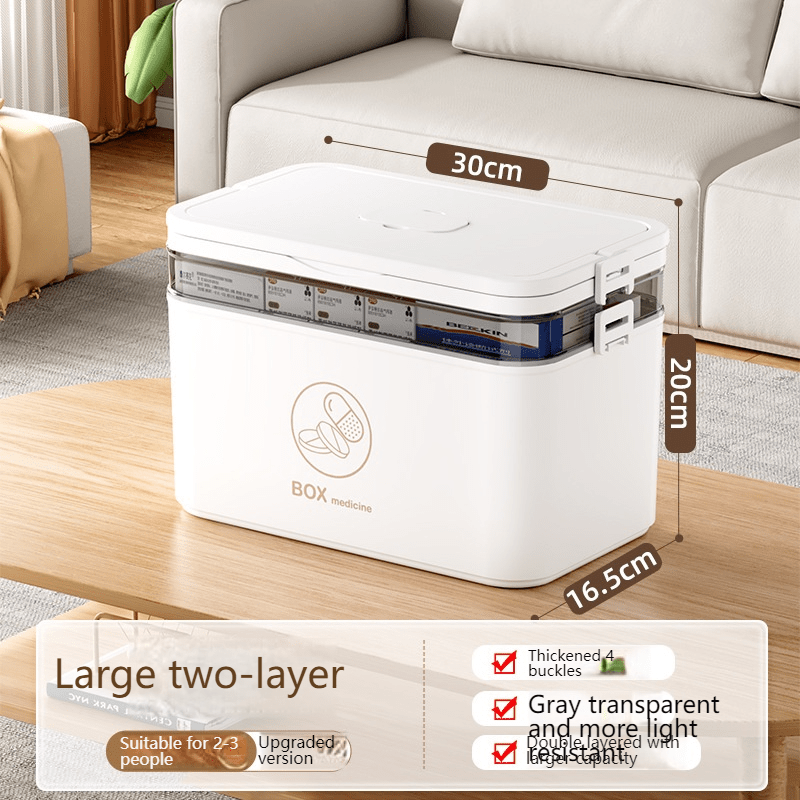 Compact Stackable Home Storage Bins – portable space-saving storage, Home Bathroom Travel Multi-Layer Large Capacity Medicine Storage Box Bathroom Storage with Portable Pill, designed for American homes, daily convenience and practical gifting