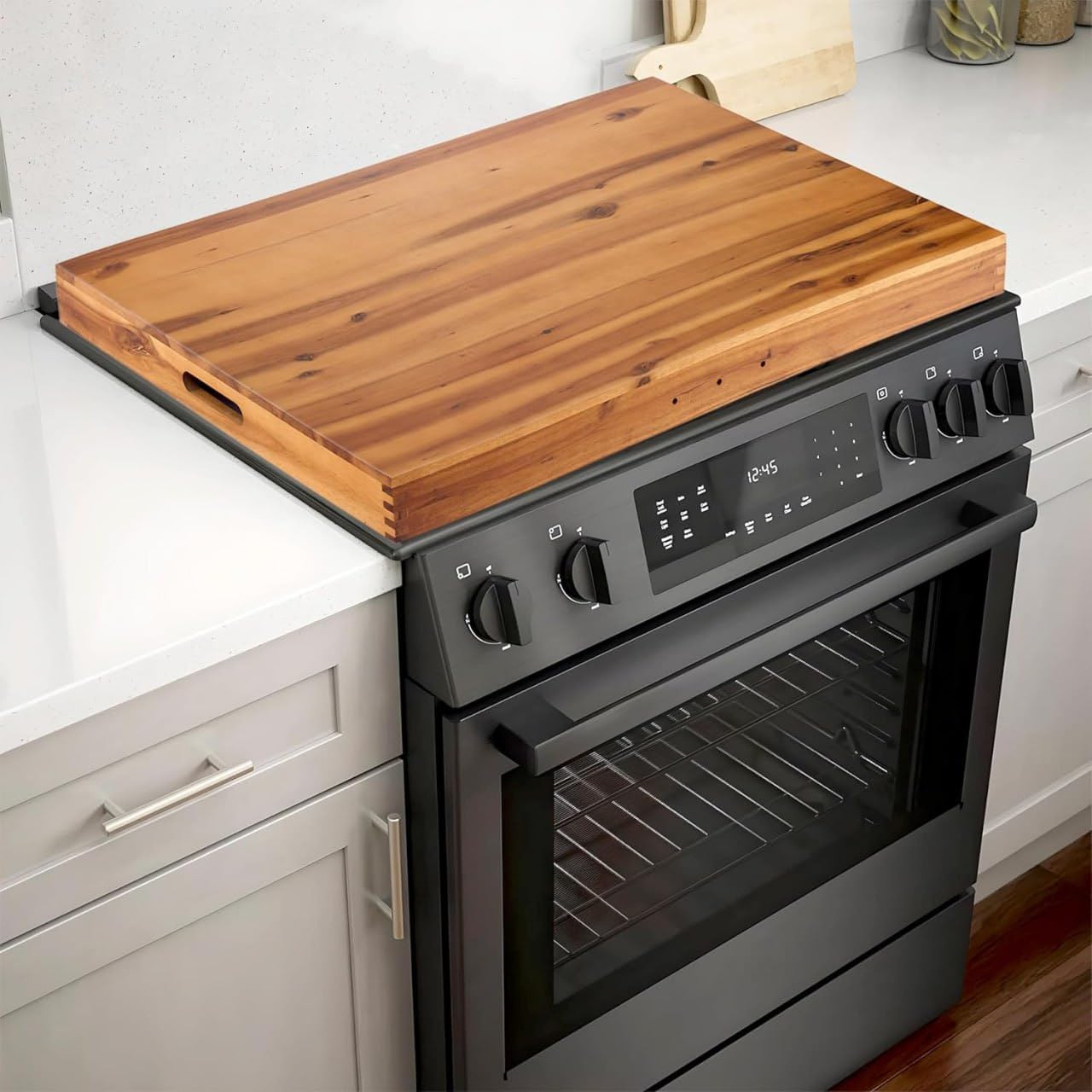 Premium Kitchen Cutting Board – durable food prep and serving, Acacia Wood Stove Cover for Gas Electric Burners 29 21 x21 22 x2 12, designed for American homes, daily convenience and practical gifting