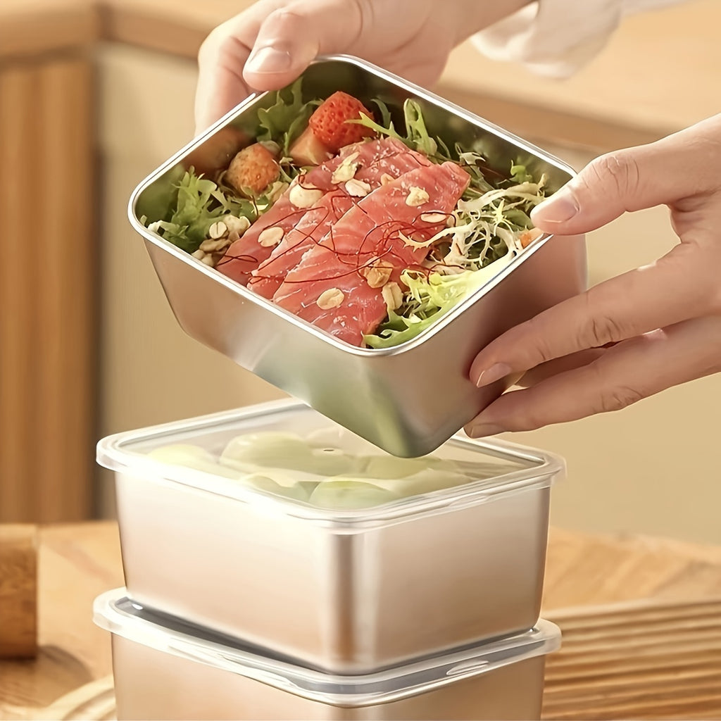 Easy-Access 20pcs Refrigerator Storage Organizer – easy-access fridge organization, 20pcs 10 Containers And 10 Lids Stainless Steel Food Storage Containers with Lids -, designed for American homes, daily convenience and practical gifting