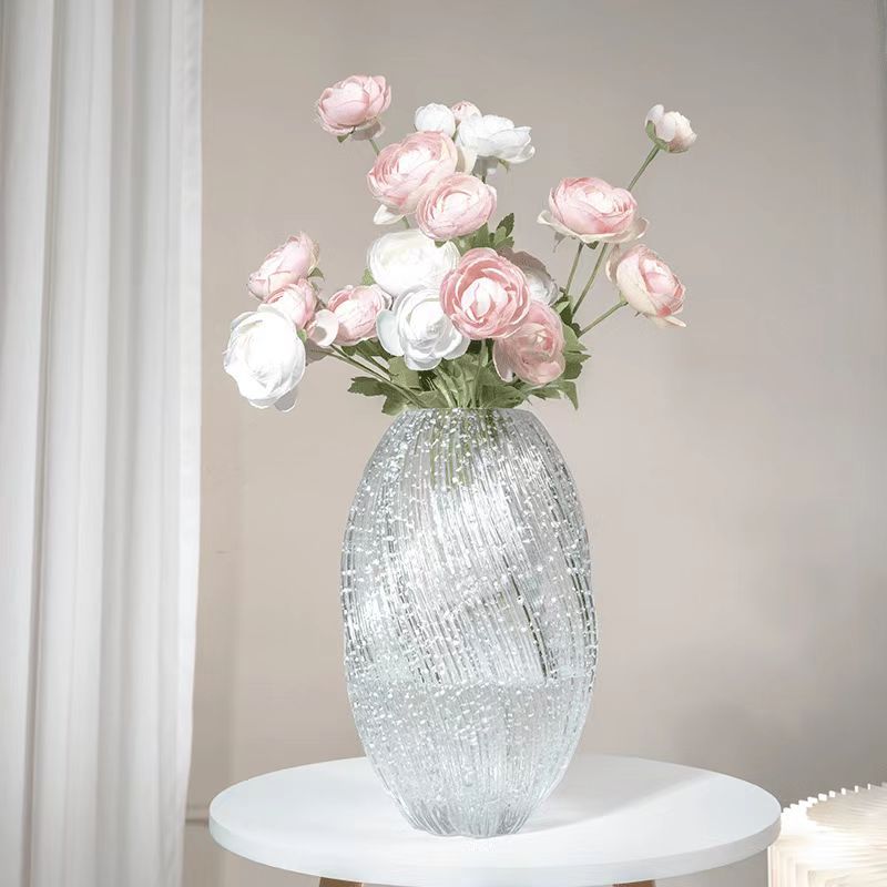 Versatile Decorative Flower Vase – tabletop floral display and modern home decor, Wave Mouth Vases Luminous Handmade Glass Flower Vase Desktop Ornaments Propagation Station Plant Holder, designed for American homes, daily convenience and practical gi