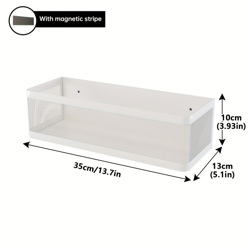 Versatile Adjustable Home Storage Rack – durable multi-purpose storage, High-Quality White Magnetic Washing Machine Metal Storage Basket Large Or Extra-Large Size Magnetic Laundry, designed for American homes, daily convenience and practical gifting