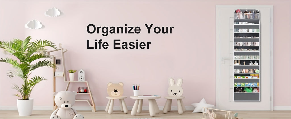 Smart Home Storage Organizer – space-saving everyday organization, Over Door Hanging Organizer No Tilt Closet Organizer for Diaper Shoes Over Door Storage, designed for American homes, daily convenience and practical gifting