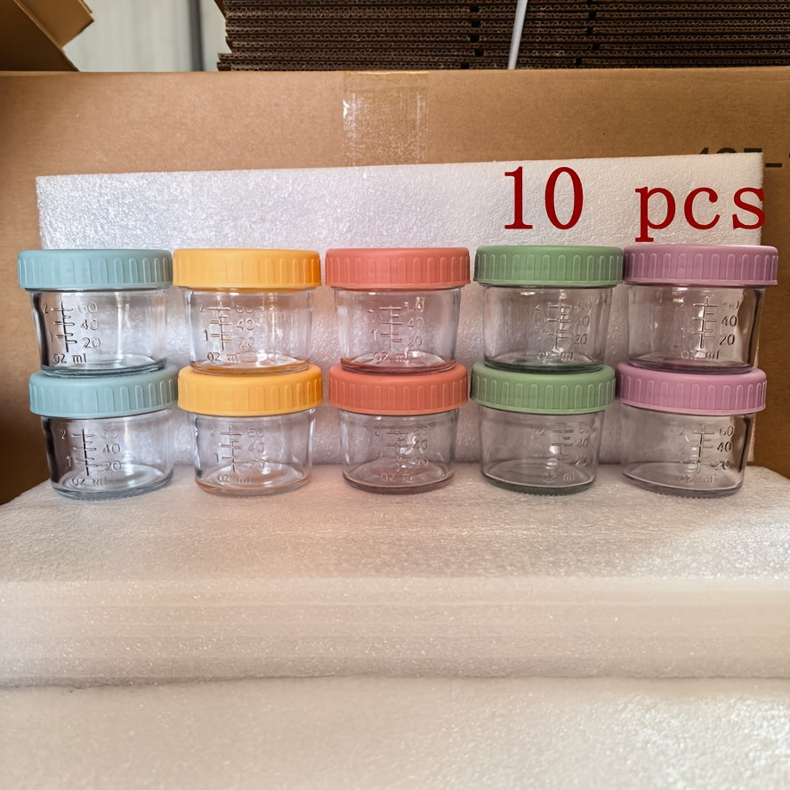 Storage Jars – Compact 6pcs Glass Spice Jar Set clear reusable pantry storage 6pcs 10pcs