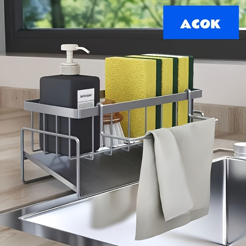 Easy-Access Adjustable Home Storage Rack – durable multi-purpose storage, Kitchen Household Drain Rack On The Wall Multi-functional Drain Rack New Multi-layer Rag Storage, designed for American homes, daily convenience and practical gifting