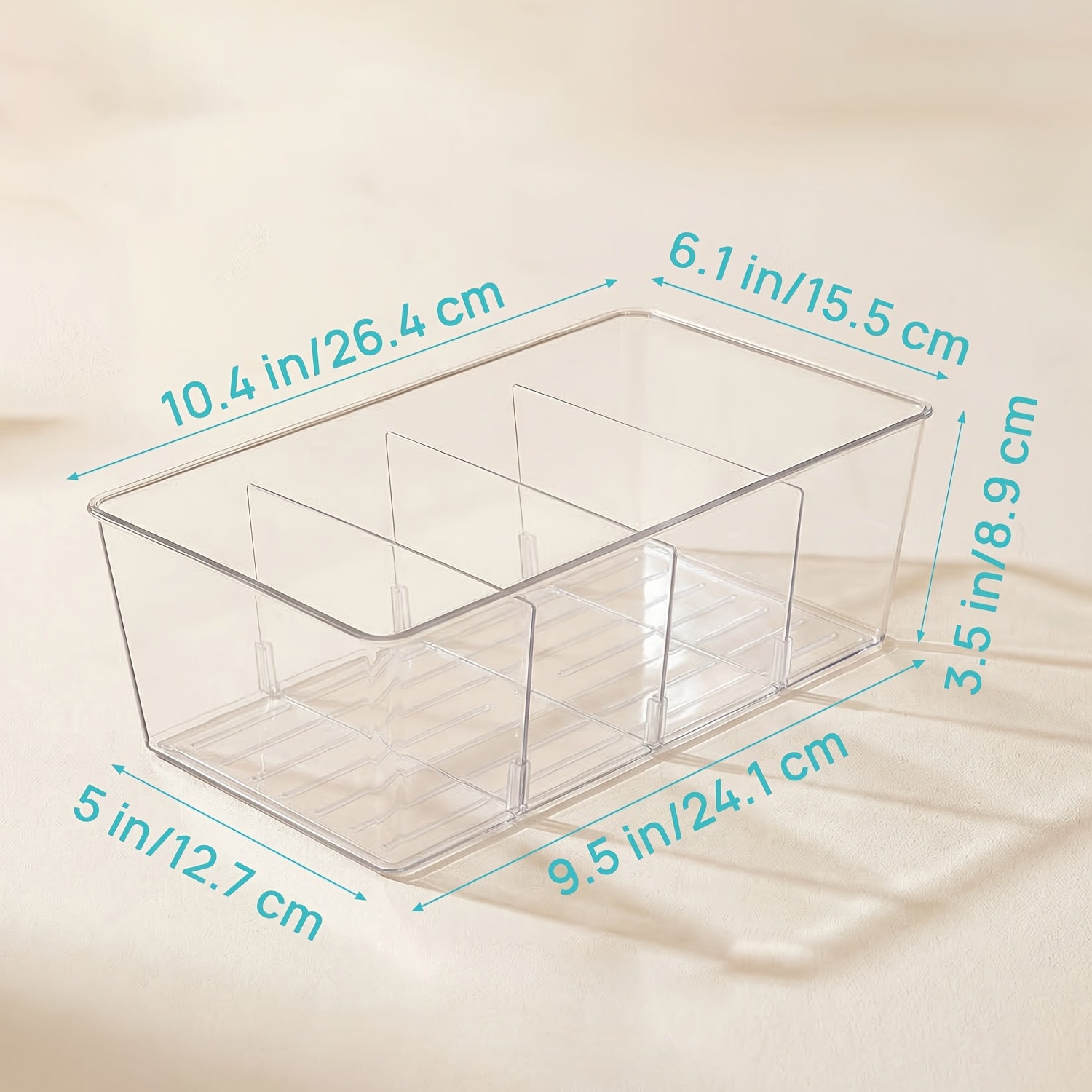 Kitchen Essential – [8 Transparent Storage Bins] Set of 8 Transparent Storage Bins for Organizing Food in The Pantry, Kitchen, Refrigerator, And Cabinets, Featuring 4 Compartments for Packet