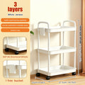 Modern Adjustable Home Storage Rack – durable multi-purpose storage, 3 4 5-Tier Plastic Rolling Utility Cart with Handle Multi-Functional Storage Trolley for Office, designed for American homes, daily convenience and practical gifting
