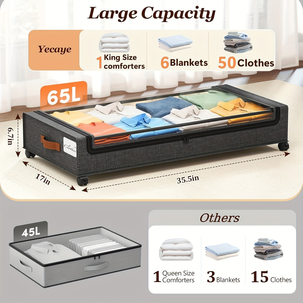 Premium Stackable Storage Drawer – smooth-access cabinet organization, 2-Pack Wheeled Under Bed Storage Box Under Bed Storage Box Under Bed Shoe Rack, designed for American homes, daily convenience and practical gifting