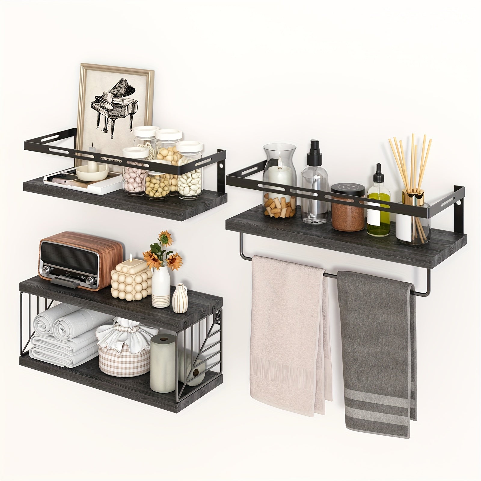 Storage Rack – Heavy-Duty 1 Tier Adjustable Home Storage Rack – durable multi-purpose storage, TO