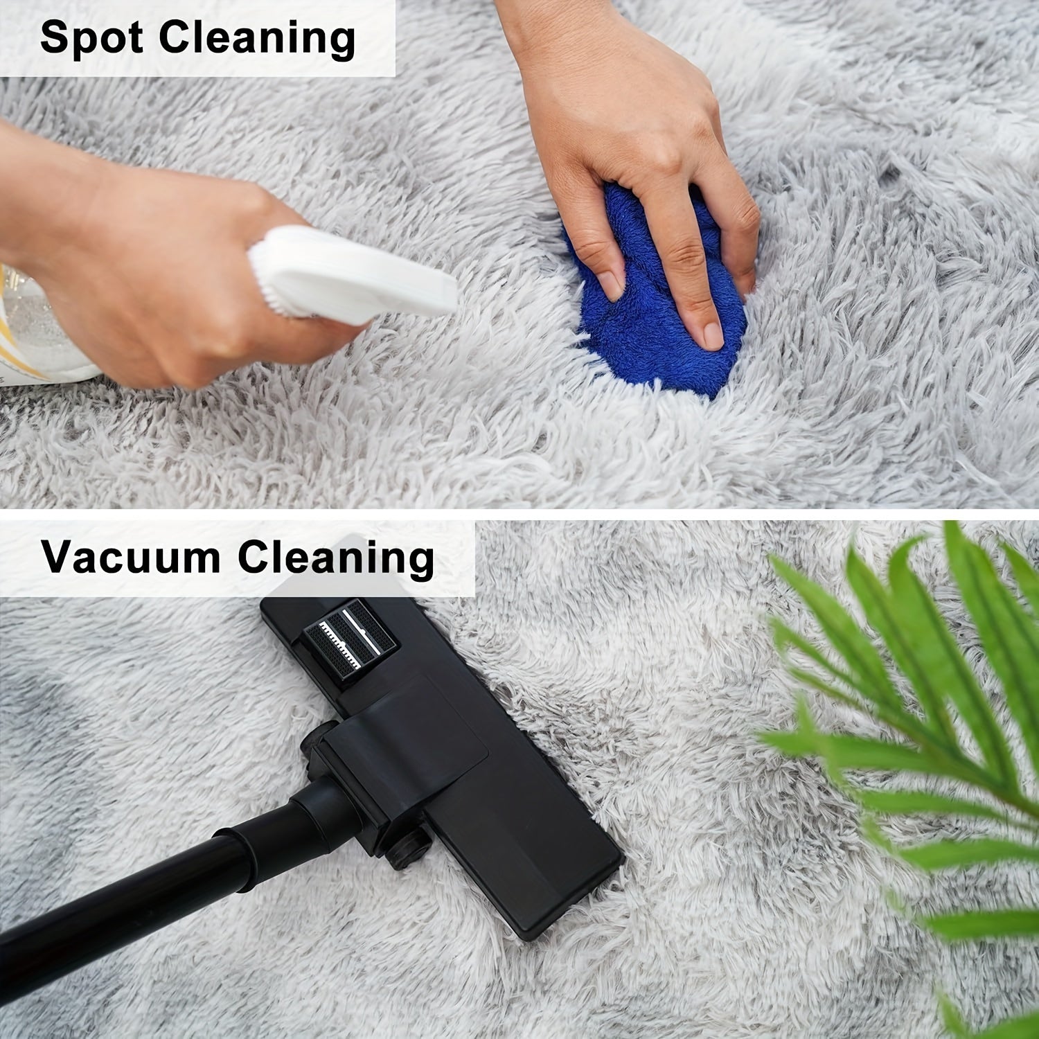 Area Rug – 1pc Luxurious Rectangular Shaggy Plush Carpet Rug - Soft, Fluffy, Tie-dyed, Solid,