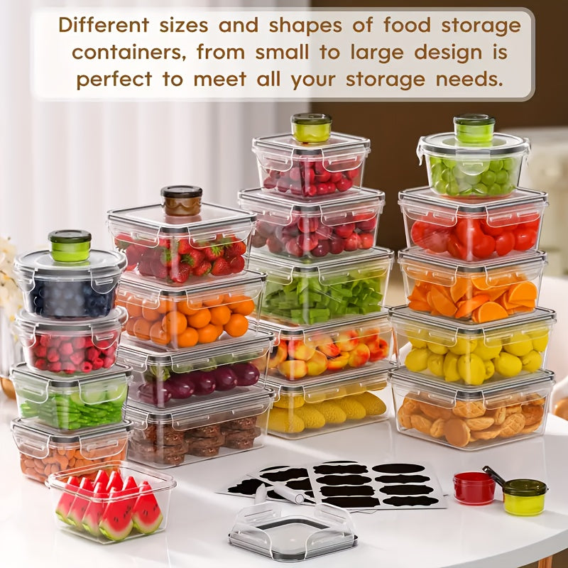 Compact 40pcs Airtight Food Storage Containers – leak-resistant reusable meal prep, 40pcs 20pcs Containers 20pcs Lids 10pcs 5pcs Containers 5pcs Lids Food Storage Container with, designed for American homes, daily convenience and practical gifting