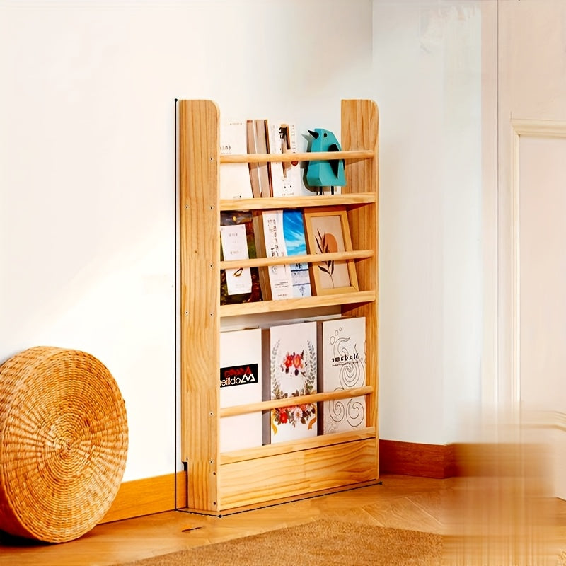Home Living Essential – 2/3/4/5/6-Tier Solid Wood Bookshelf, 0 Formaldehyde, Over-the-Door Bookshelf, Ultr