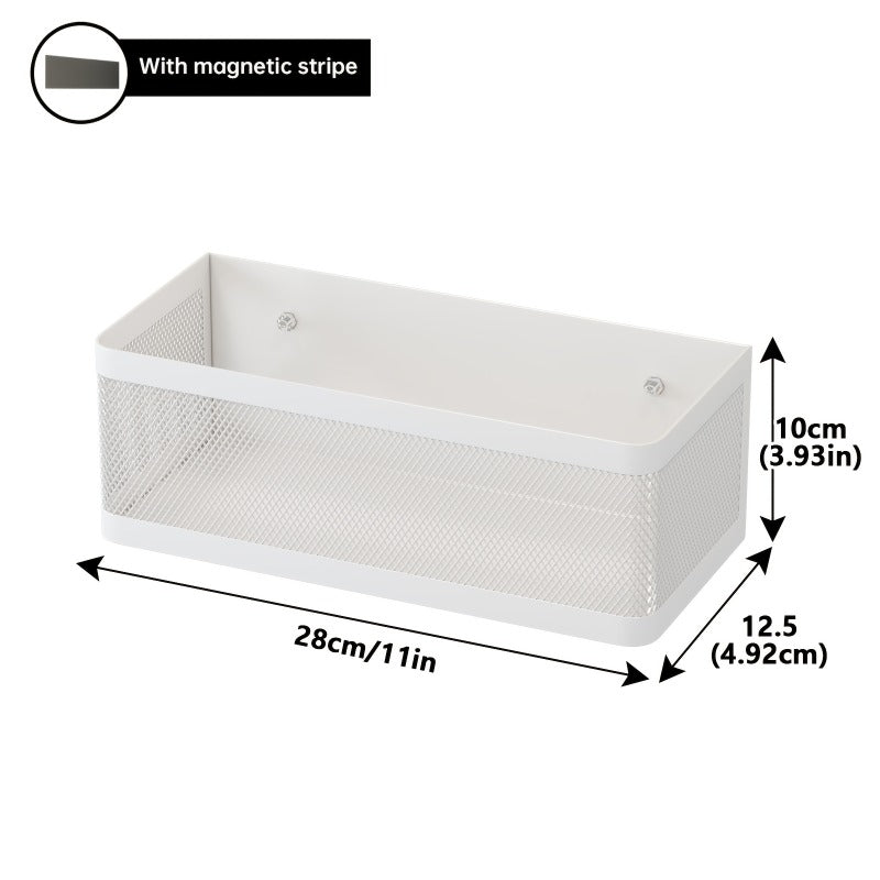 Versatile Adjustable Home Storage Rack – durable multi-purpose storage, High-Quality White Magnetic Washing Machine Metal Storage Basket Large Or Extra-Large Size Magnetic Laundry, designed for American homes, daily convenience and practical gifting
