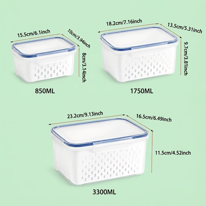 Smart 18/9/6/4pcs Refrigerator Storage Organizer – easy-access fridge organization, 18 9 6 4pcs Set Large Capacity Fruit Storage Containers with Removable Drain Colander, designed for American homes, daily convenience and practical gifting