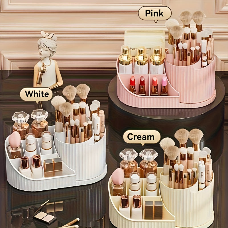 Modern Stackable Home Storage Bins – portable space-saving storage, 8 07in 4 33in 4 57in Rotating Makeup Storage Box - Compact 360 Rotating, designed for American homes, daily convenience and practical gifting