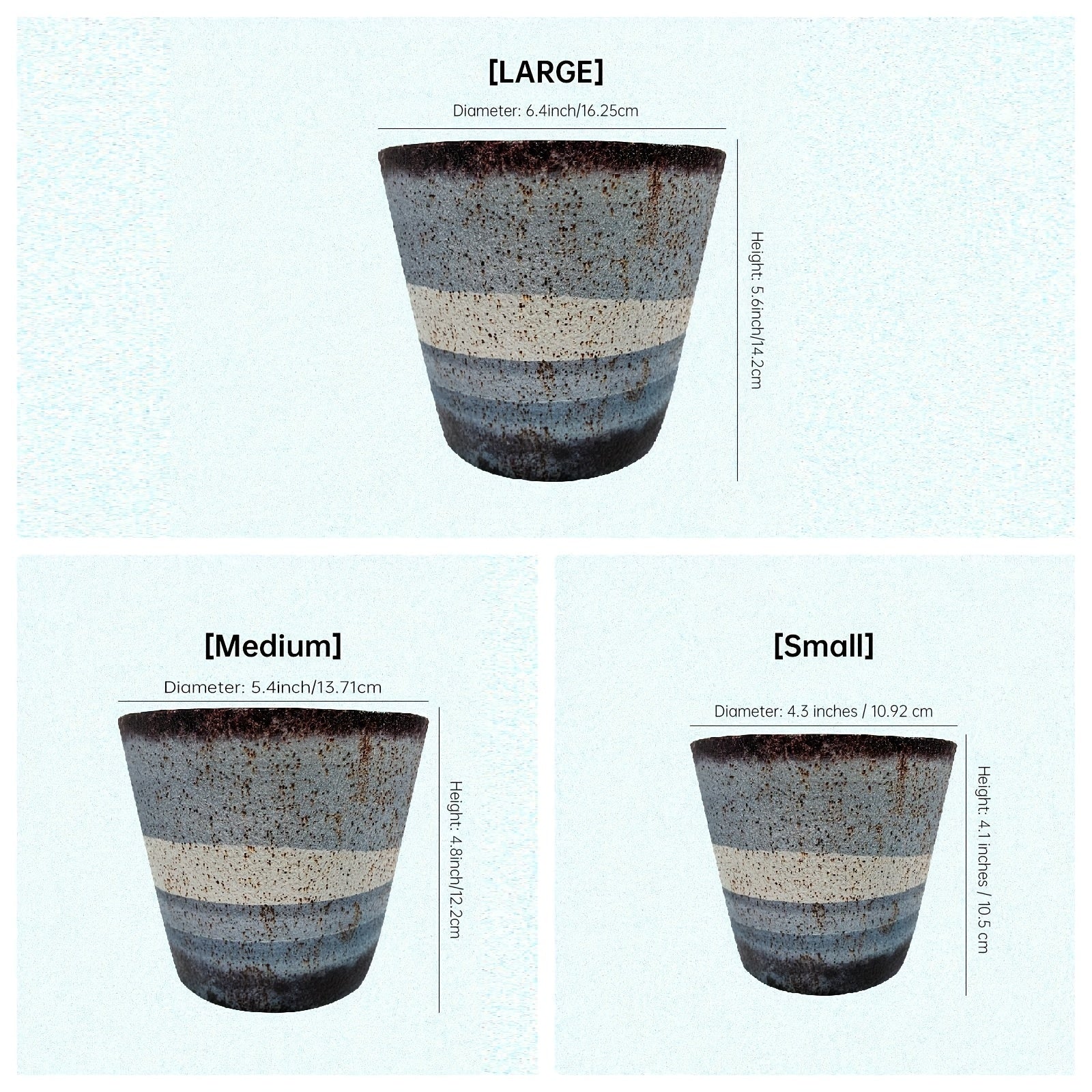 Premium 3pcs Decorative Flower Vase – tabletop floral display and modern home decor, 3pcs Set PolyStone Modern Round Planters - Lightweight Weather-Resistant Indoor Outdoor Flower Pots with, designed for American homes, daily convenience and practica
