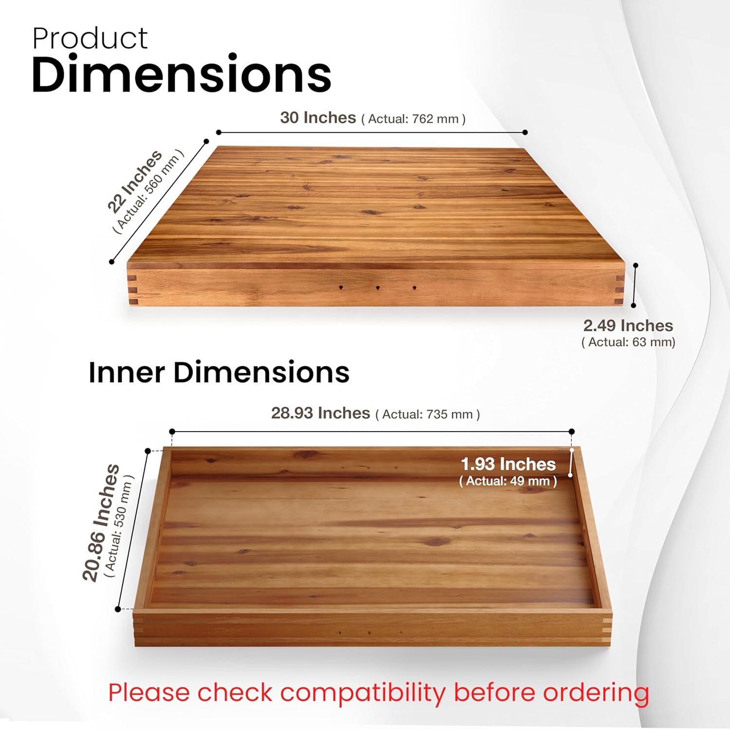Premium Kitchen Cutting Board – durable food prep and serving, Acacia Wood Stove Cover for Gas Electric Burners 29 21 x21 22 x2 12, designed for American homes, daily convenience and practical gifting