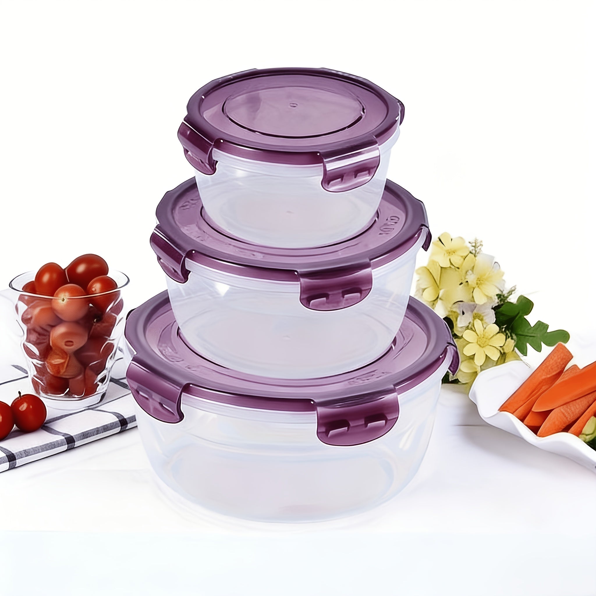 Premium 3/4pcs Refrigerator Storage Organizer – easy-access fridge organization, Large-Capacity Storage 3 4pcs Large-Capacity Plastic Refrigerator Storage Boxes Vegetable And Fruit Storage Sealed, designed for American homes, daily convenience and pr