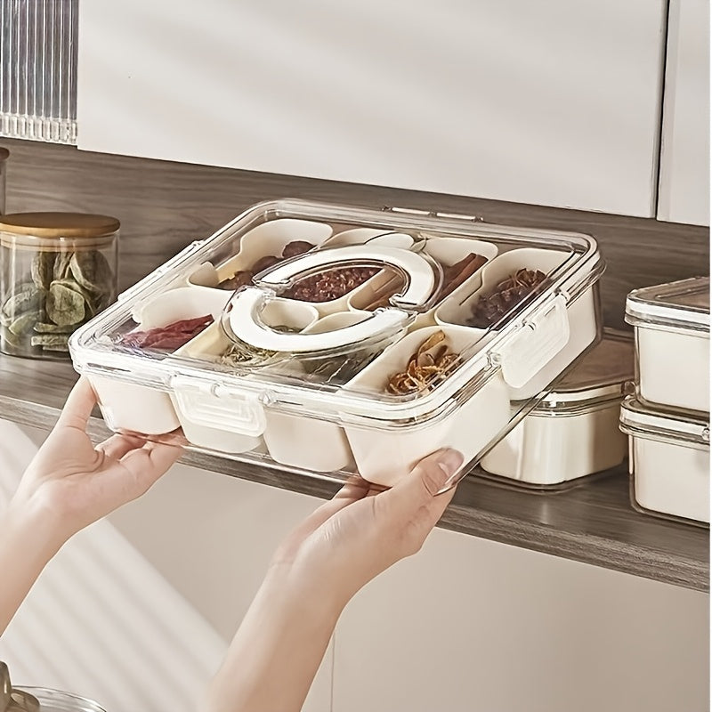 Modern Airtight Food Storage Containers – leak-resistant reusable meal prep, 8-Compartment Snack Box With Lid Locking Clips - Clear Plastic Food Storage Container With, designed for American homes, daily convenience and practical gifting