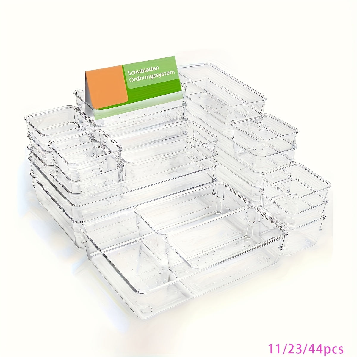 Heavy-Duty 11pcs Stackable Storage Drawer – smooth-access cabinet organization, 11pcs 23pcs 44pcs Deluxe Desktop Drawer Organizer Set - Transparent Multifunctional Storage Boxes for, designed for American homes, daily convenience and practical giftin