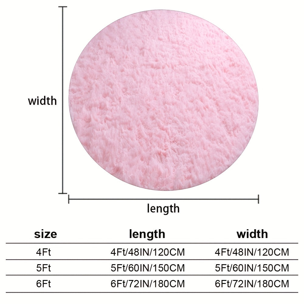 Soft Area Rug – A Cozy Round Shaggy Rug Is Perfect for The Bedroom, While a Soft And Fluffy Round Carpet Is Suitable for The Living Room. It'S Easy to Clean, Comfortable, And Plush Rugs Are