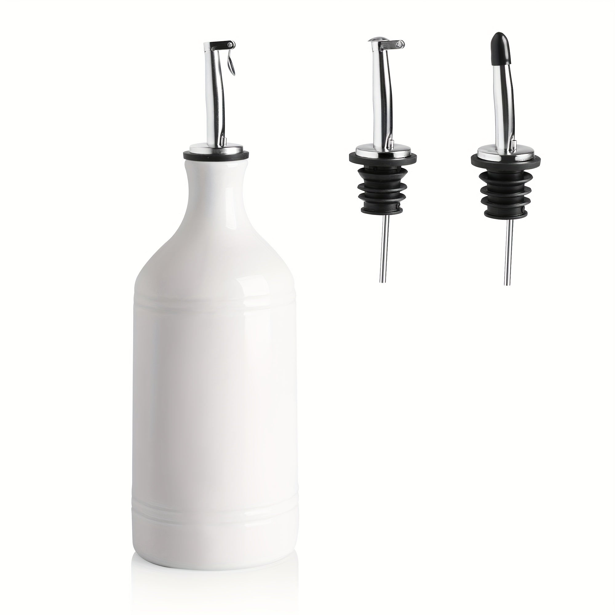 Sweejar Ceramic Olive Oil Dispenser Bottle, Opaque Oil Cruet Protects Oil to Reduce Oxidation, Suitable for Storage Oil, Vinegar, Coffee Syrups & Other Liquids, Pack of 1, 15.5 Fl Oz