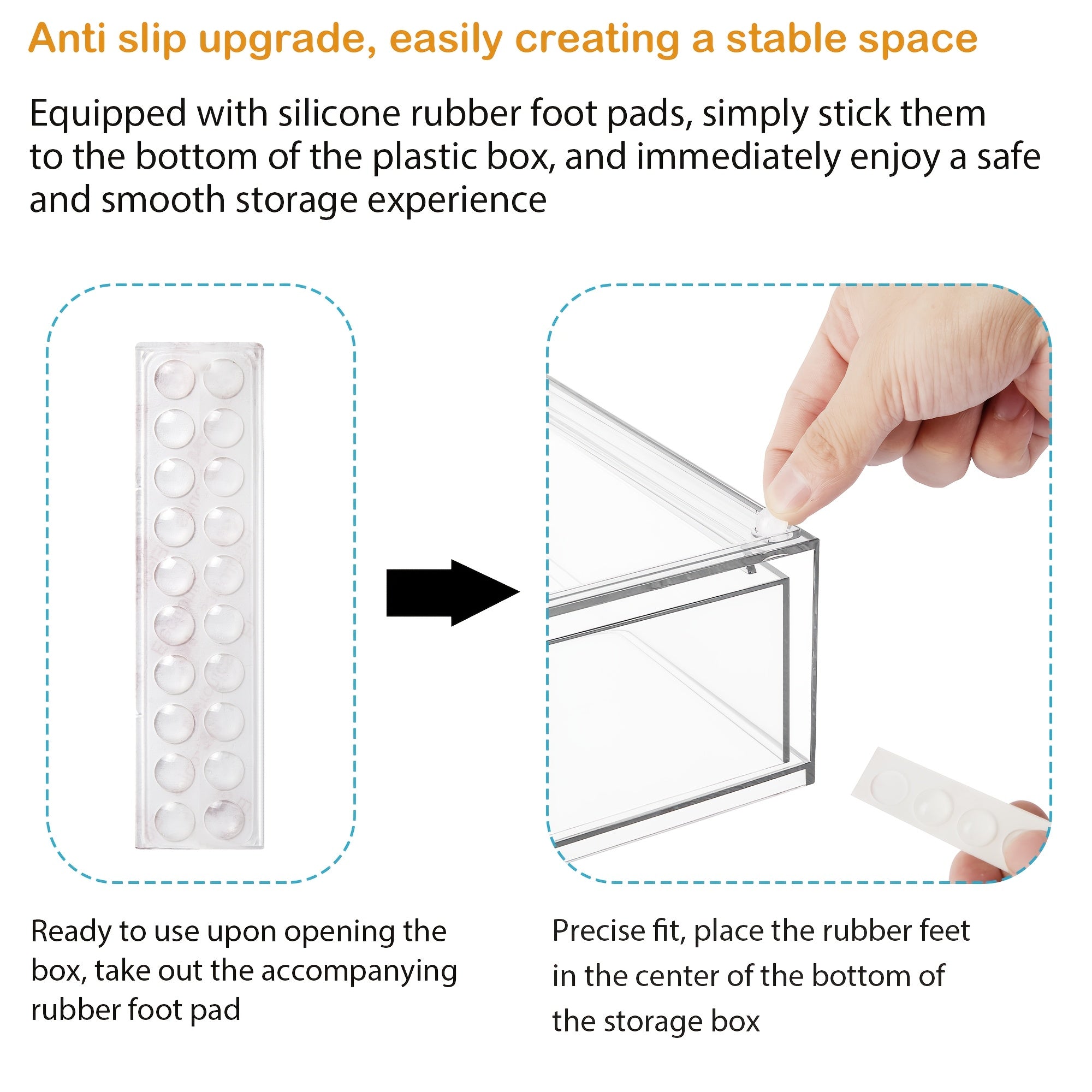 7.5"D X 12.1"W X 3.5"H Table And Drawer Storage, 2-Pack Clear Stackable Storage Drawers, Acrylic Plastic Organizer Bins, Ideal for Desk Organization, Desk & Drawer Organizer for Home Storage