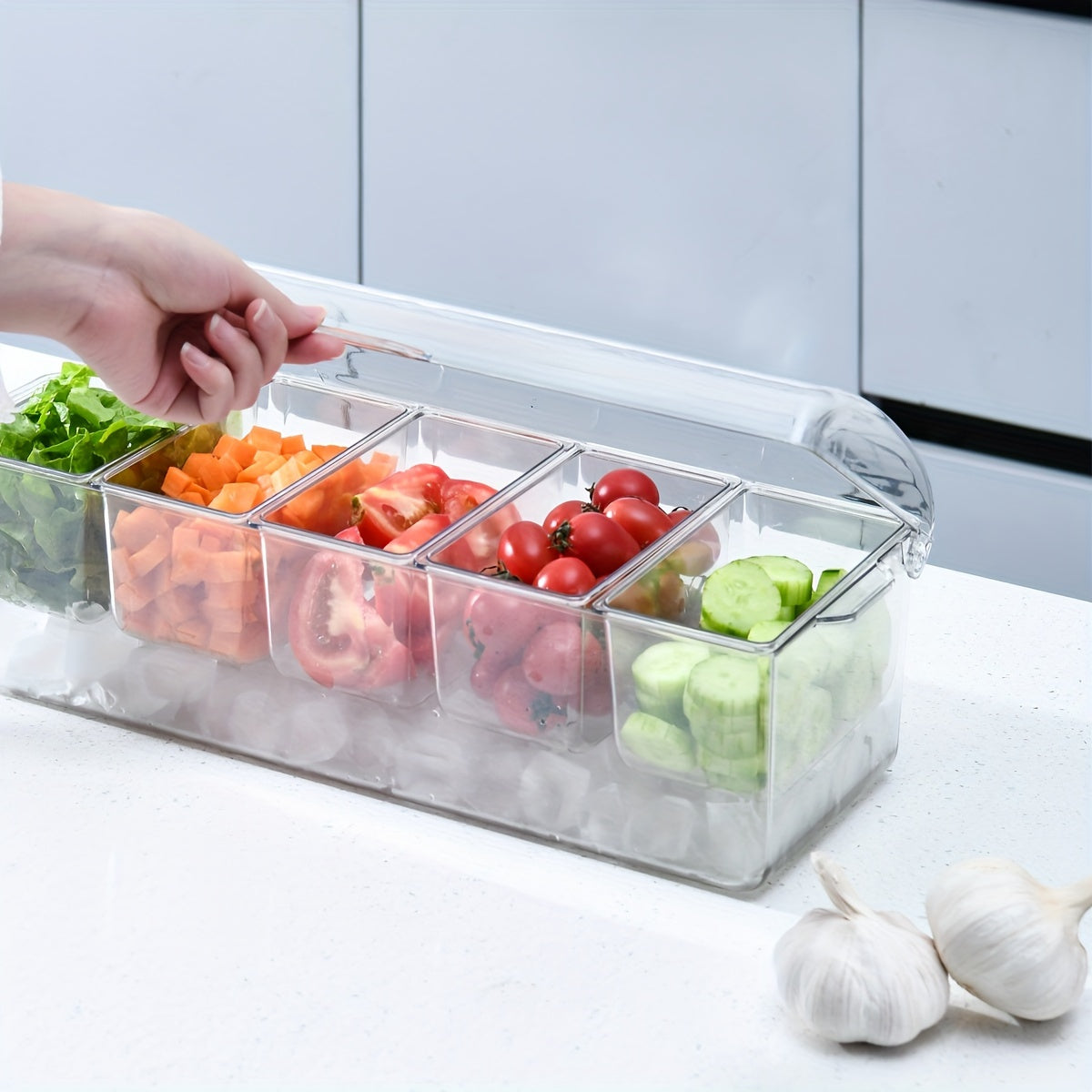 Space-Saving 1pc Glass Spice Jar Set – clear reusable pantry storage, Spice Jar Refrigerator 1pc Spice Jar Refrigerator Fruit Transparent Tray Refrigerated Seasoning Box with, designed for American homes, daily convenience and practical gifting