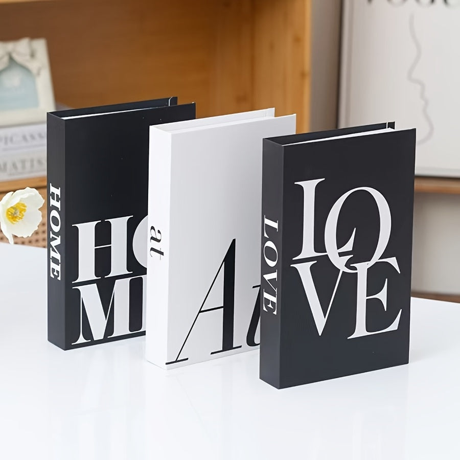 Easy-Access 3pcs Home Storage Organizer – space-saving everyday organization, 3pcs Nordic Style Book Decor Set for Coffee Table or Desk - Minimalist Fake, designed for American homes, daily convenience and practical gifting