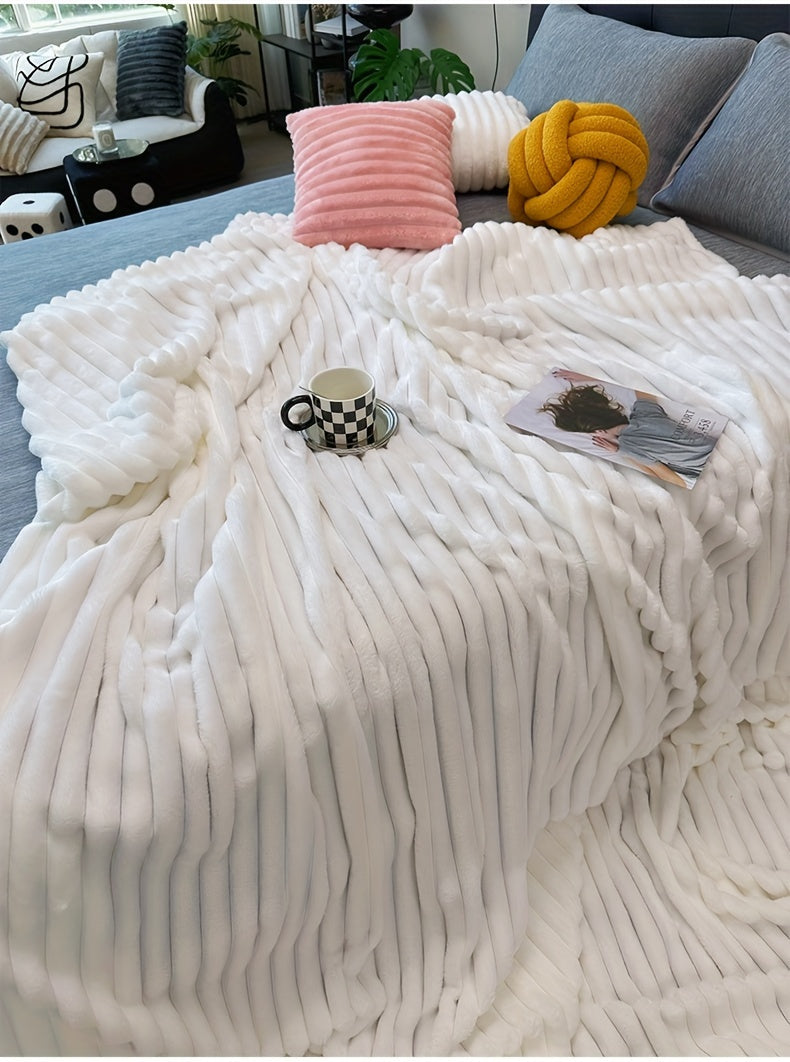 Space-Saving Cozy Home Textile Accent – comfortable everyday home styling, Ultra-Soft Thick Fleece Blanket Multi-Color 3D Faux Rabbit Fur Double-Sided Ideal for All Seasons, designed for American homes, daily convenience and practical gifting