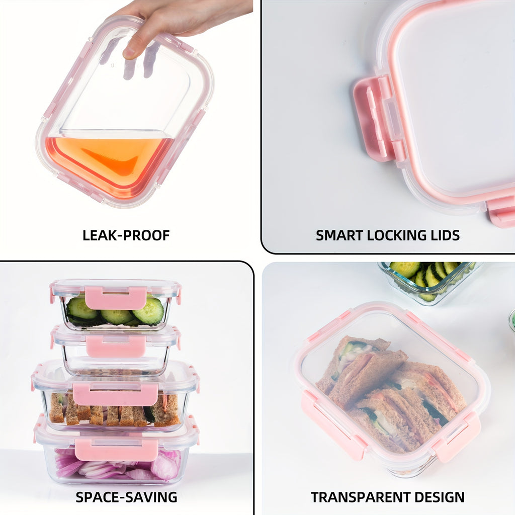 Smart 24pcs Glass Meal Prep Container Set – leak-resistant reusable meal prep, 24pcs 12 Lids 12 Glass Bowl Borosilicate Glass Food Storage Containers with Airtight Lids, designed for American homes, daily convenience and practical gifting
