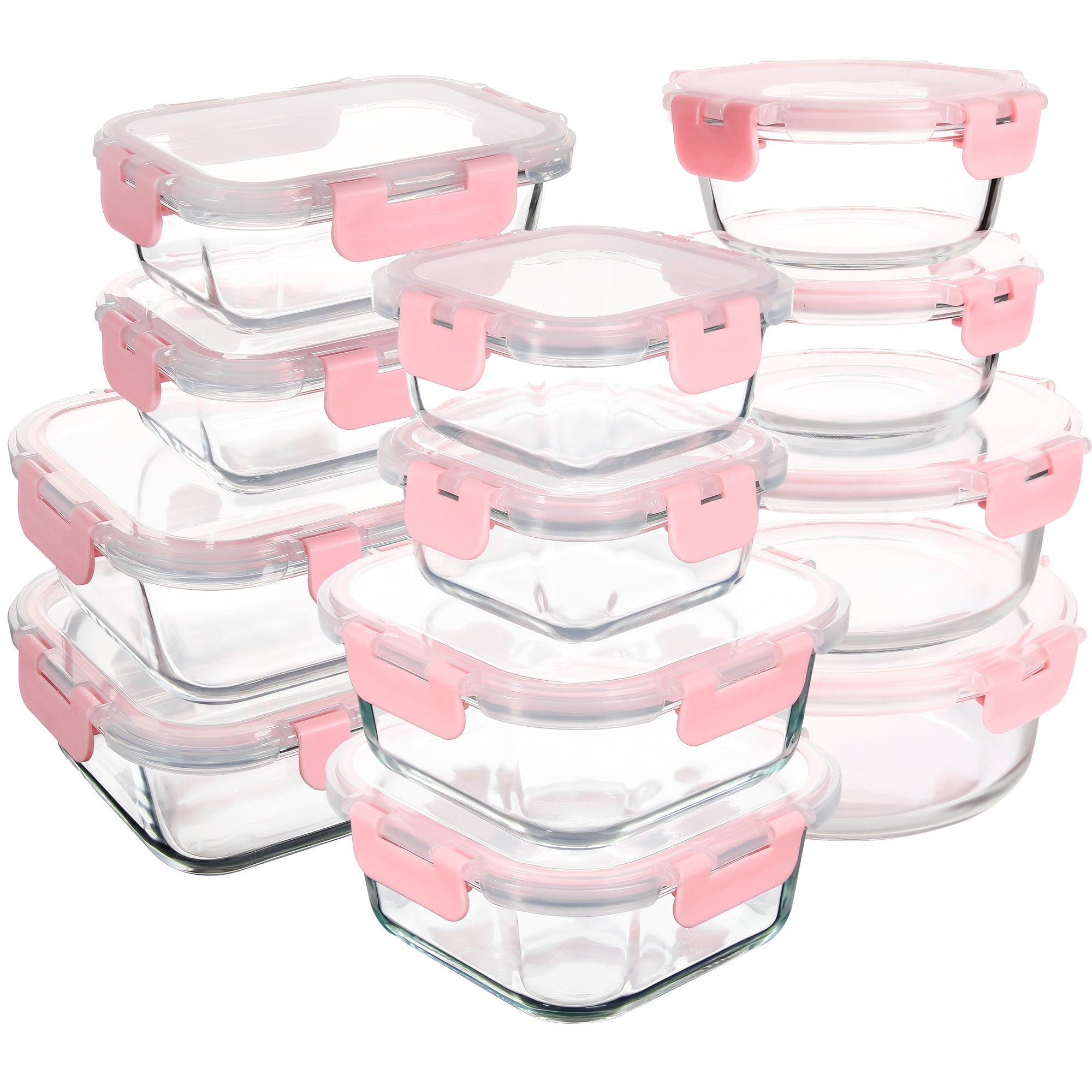 Food Storage Containers – Easy-Access 12pcs Glass Meal Prep Container Set – leak-resistant reusable meal pre