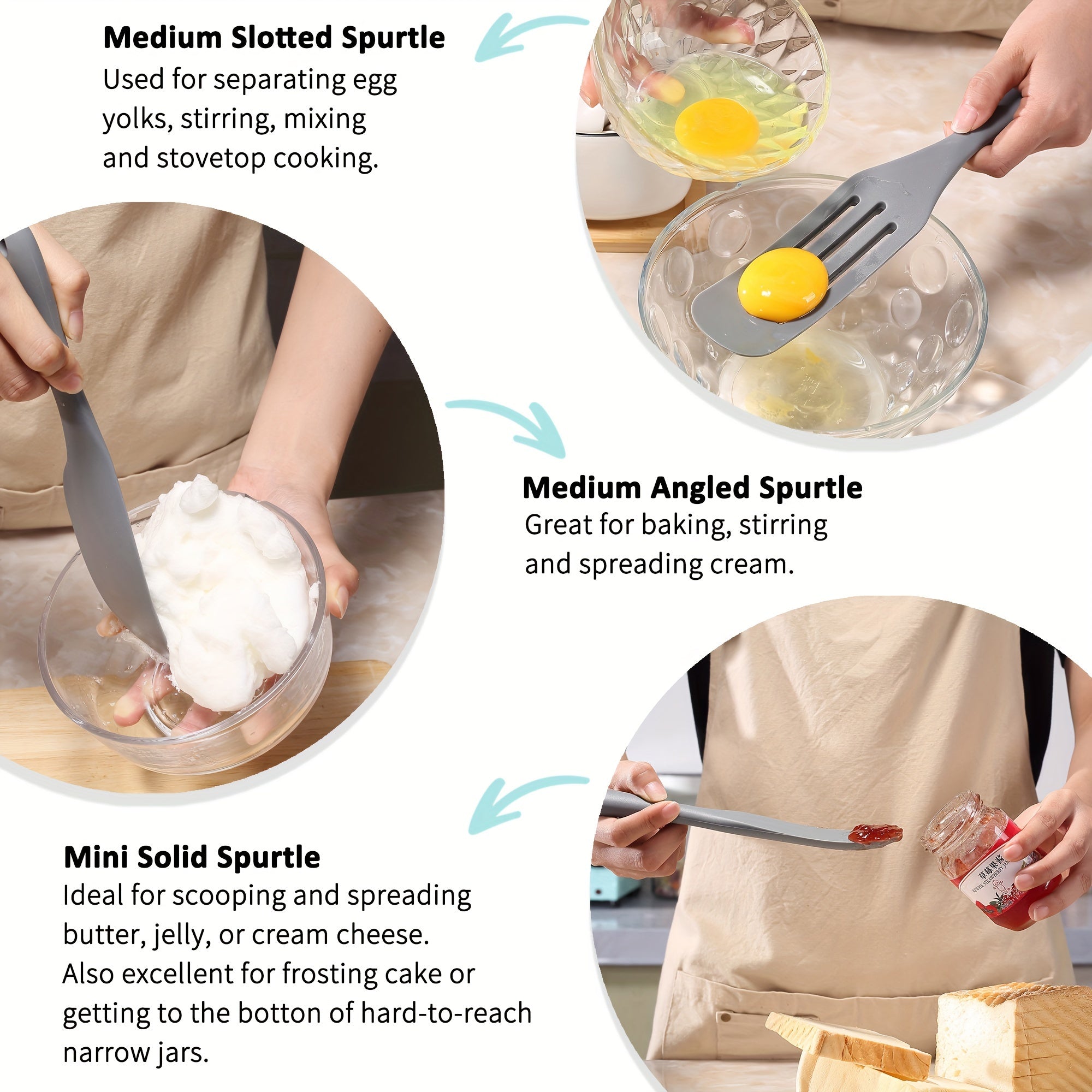 Easy-Access 7pcs Kitchen Baking Dish Set – oven-ready cooking and serving, 7pcs Silicone Spurtle Set Silicone Spatula Set Heat Resistant Cooking Utensil for Nonstick Cookware, designed for American homes, daily convenience and practical gifting