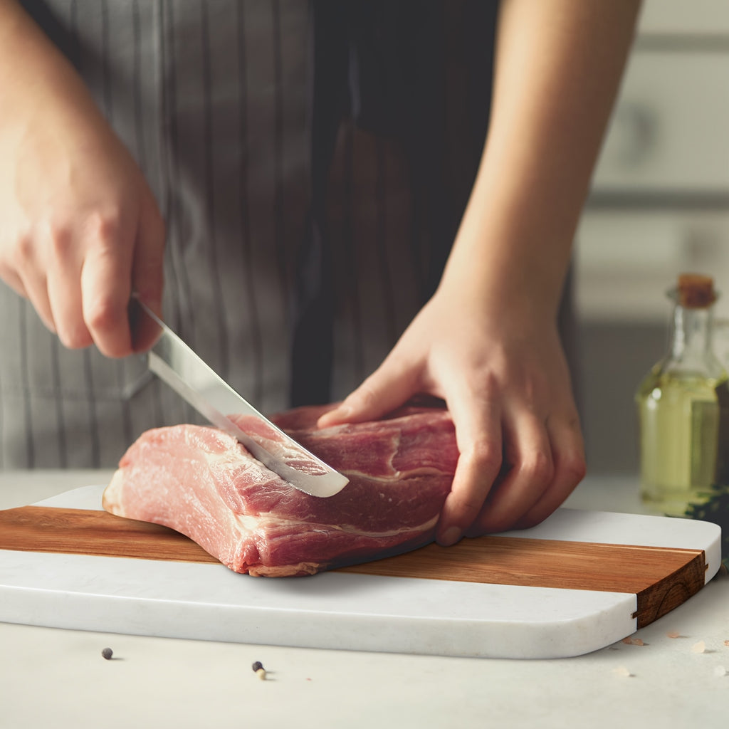 Versatile 6pcs Kitchen Cutting Board – durable food prep and serving, 6pcs Wood Cutting Board Set Acacia Wooden and Marble Charcuterie Board with Handle Serving, designed for American homes, daily convenience and practical gifting