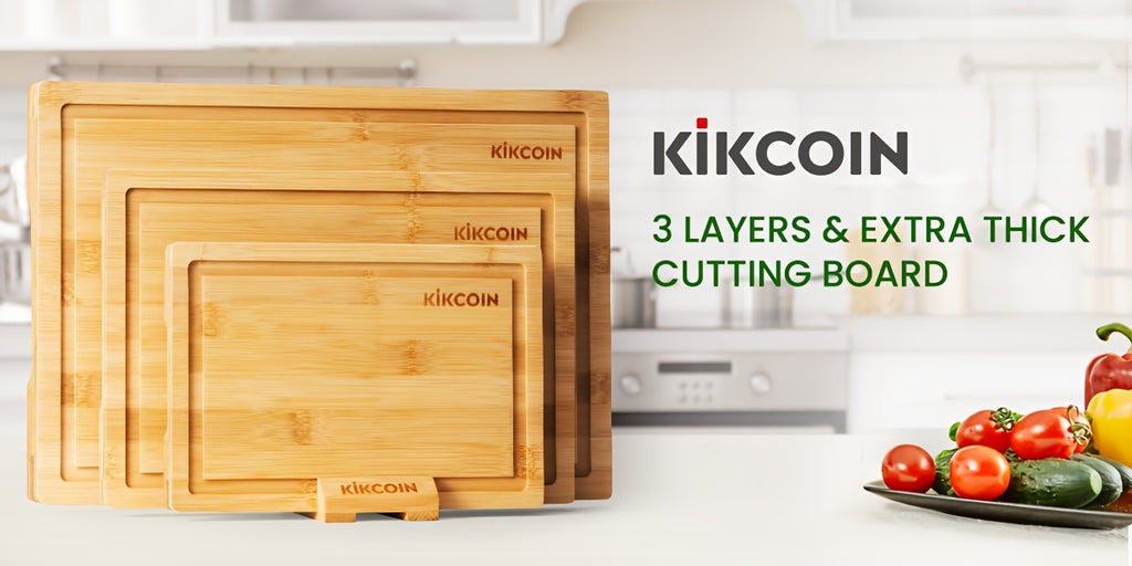 4pcs Oversized Bamboo Cutting Board, Equipped With Cutting Board Rack, Kitchen Gadgets, Juice Groove, Knife Friendly, Multifunctional Board, The Best Gift For Family, Friends And Relative. Memorial Day, Spring Essentials, Mother'S Day Gift