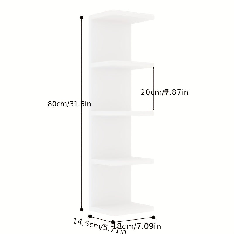 Home Storage Organizer – 3/5 Tier Floating Shelf Unit In Black Or White Innovative Space-saving Modern Storage Solution Quality Assured, Easy Installation Ideal for Bedrooms And Living Rooms